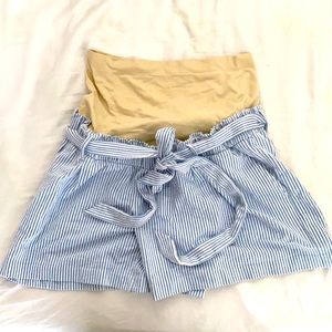 New Paper Bag Waist maternity shorts